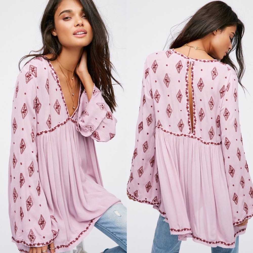 free people ‘diamond embroidered’ tunic